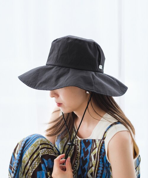 Kastane（カスタネ）の「ナイロンサファリハット（キャップ・レディース・ブラック/グレー・FREE）」の5枚目の写真