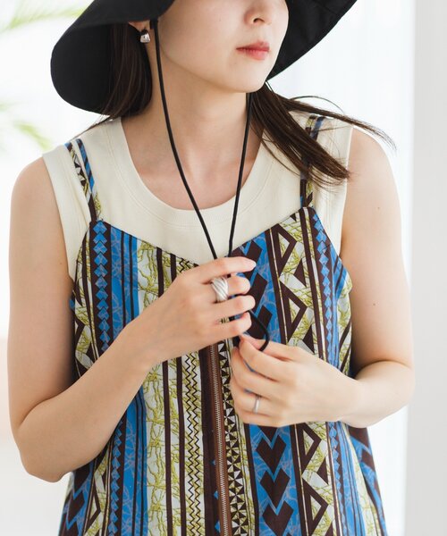 Kastane（カスタネ）の「ナイロンサファリハット（キャップ・レディース・ブラック/グレー・FREE）」の8枚目の写真