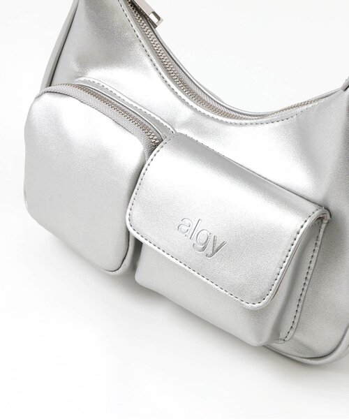 algy（アルジー）の「2ポケットショルダーBAG2（ショルダーバッグ・キッズ・ブラック/シルバー・FREE）」の17枚目の写真