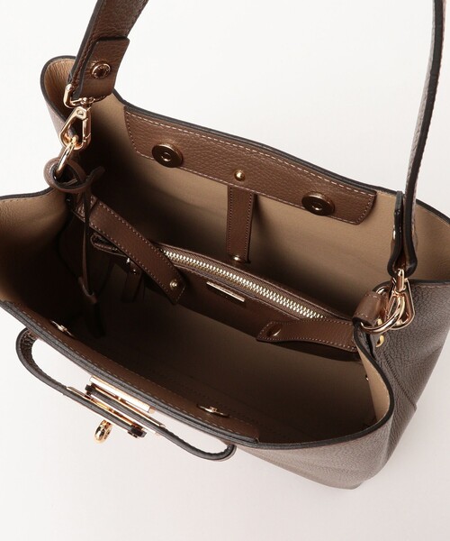 GIANNI NOTARO（ジャンニノターロ）の「【別注】GIANNI NOTARO / 1ハンドル バケツ トートバッグ（トートバッグ・レディース・ライトブラウン/ブラック・ONE SIZE）」の12枚目の写真