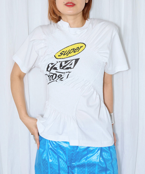 大人気新品をすべて SUPER YAYA Classic Logo T-shirt TSH-SY TWI-025：Tシャツ（T トップス