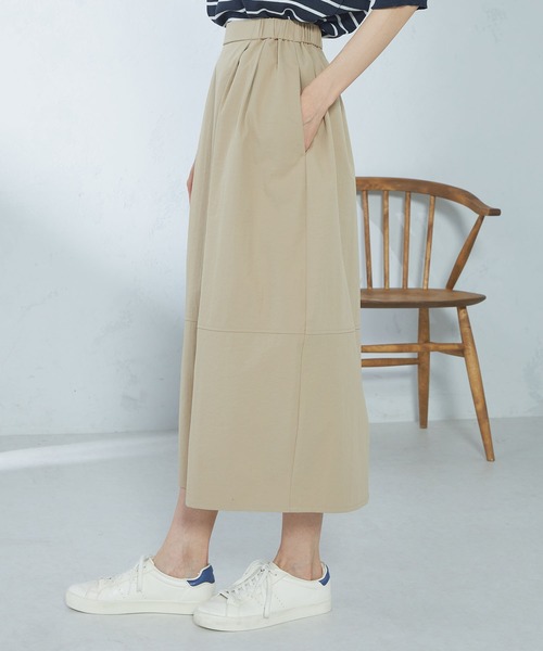 GALLORIA（ギャローリア）の「コクーンスカート（スカート・レディース・ベージュ/ネイビー・LL/S/M/L）」の3枚目の写真