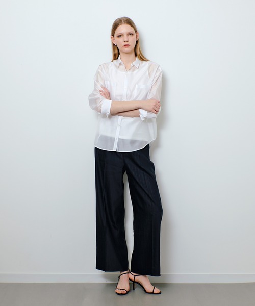 allureville(アルアバイル)の「NALYAストレッチパンツ(その他パンツ・レディース・ホワイト/ネイビー・1/2)」の17枚目の写真