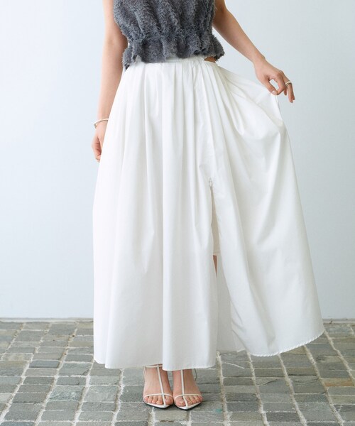 新品未使用スカート　Layered side open skirt 現行品 JOSE MOON スカート SLIT LAYERED LONGSKIRT/スリットレイヤード