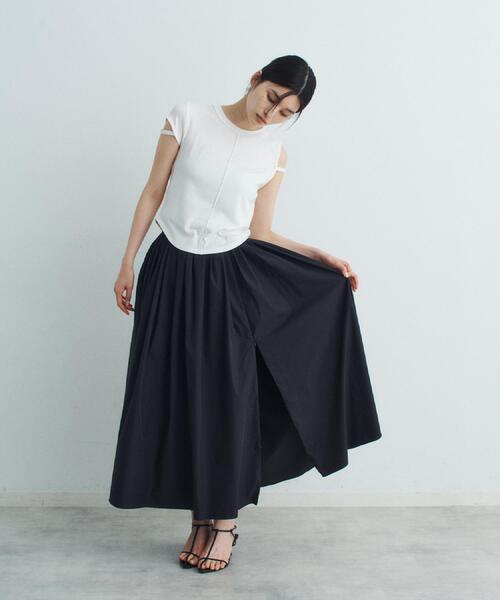 CODE A（コードエー）の「side slit volume skirt（スカート・レディース・パープル/ピンク/ブラック/ホワイト・34/36/38）」の17枚目の写真