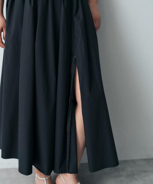 スカート SEMICOUTURE   01 skirt セール】side slit volume skirt（スカート）｜CODE A（コード