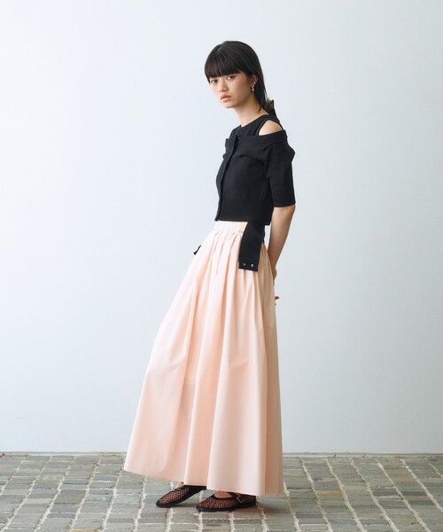 CODE A（コードエー）の「side slit volume skirt（スカート・レディース・パープル/ピンク/ブラック/ホワイト・34/36/38）」の5枚目の写真
