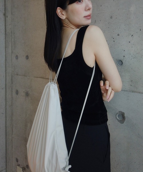 RIKA × forksy. 】カップ付き サマーベロア ラウンドスクエア