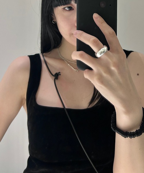 RIKA × forksy. 】カップ付き サマーベロア ラウンドスクエア