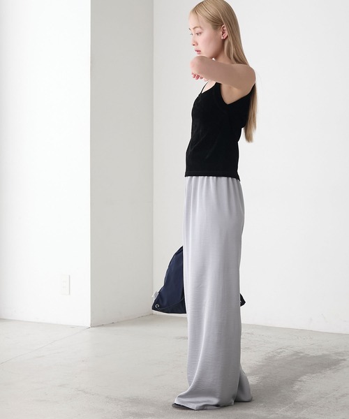 RIKA × forksy. 】カップ付き サマーベロア ラウンドスクエア