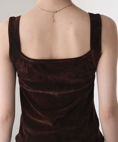 RIKA × forksy. 】カップ付き サマーベロア ラウンドスクエア