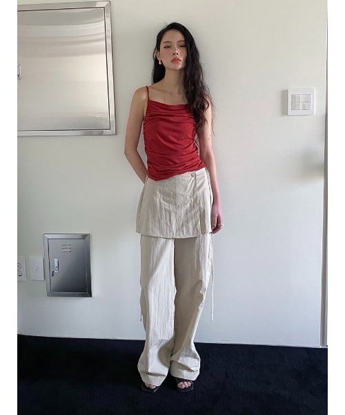 Didot.showroom（ディドット ショールーム）の「ラップSKレイヤーワイドパンツ（その他パンツ・レディース・ベージュ/ブラック・S/M）」の16枚目の写真