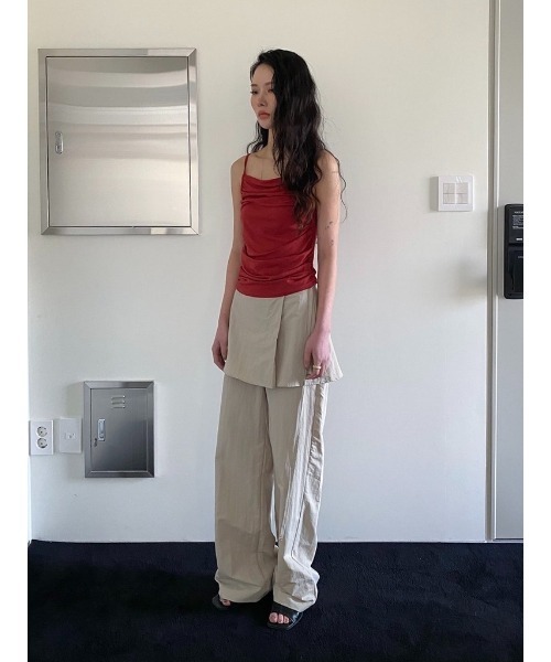 Didot.showroom（ディドット ショールーム）の「ラップSKレイヤーワイドパンツ（その他パンツ・レディース・ベージュ/ブラック・S/M）」の15枚目の写真