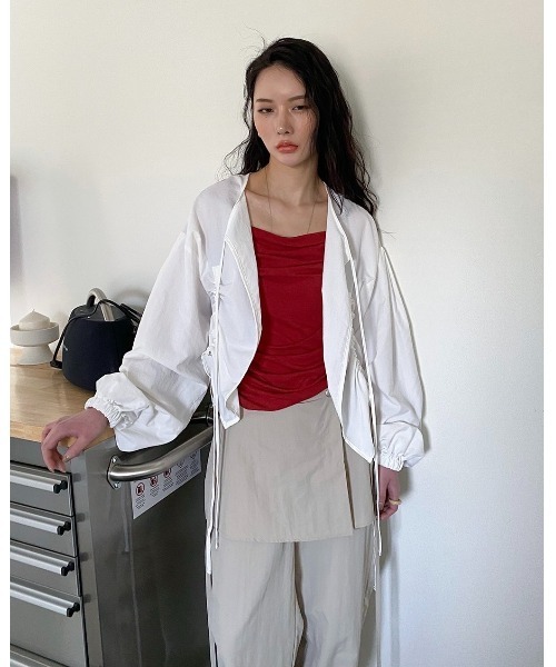 Didot.showroom（ディドット ショールーム）の「ラップSKレイヤーワイドパンツ（その他パンツ・レディース・ベージュ/ブラック・S/M）」の11枚目の写真