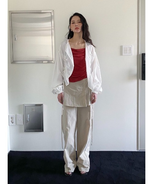 Didot.showroom（ディドット ショールーム）の「ラップSKレイヤーワイドパンツ（その他パンツ・レディース・ベージュ/ブラック・S/M）」の12枚目の写真