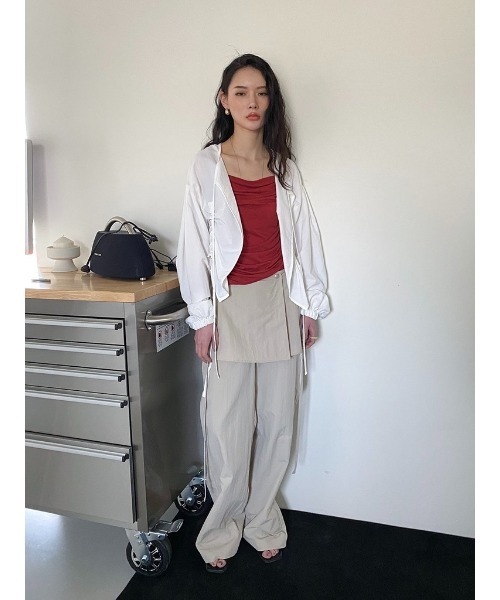 Didot.showroom（ディドット ショールーム）の「ラップSKレイヤーワイドパンツ（その他パンツ・レディース・ベージュ/ブラック・S/M）」の10枚目の写真