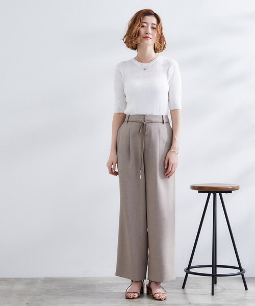 grove（グローブ）の「地柄ボーダーリブニットプルオーバー（ニット/セーター・レディース・ブルー系その他/オフホワイト/ホワイト系5・02/01/03/04/05）」の10枚目の写真