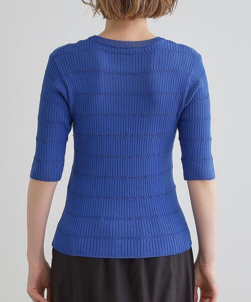 grove（グローブ）の「地柄ボーダーリブニットプルオーバー（ニット/セーター・レディース・ブルー系その他/オフホワイト/ホワイト系5・02/01/03/04/05）」の18枚目の写真