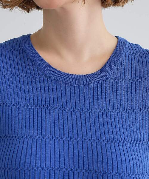 grove（グローブ）の「地柄ボーダーリブニットプルオーバー（ニット/セーター・レディース・ブルー系その他/オフホワイト/ホワイト系5・02/01/03/04/05）」の19枚目の写真