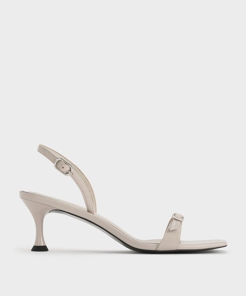 CHARLES & KEITH(チャールズ & キース)の「バックル スリングバックキトゥンヒール(サンダル・レディース・シルバー/ライトアッシュグレー/ブラック系その他7・22cm/22.5cm/23cm/23.5cm/24.5cm/25cm/25.5cm/26.5cm)」の3枚目の写真