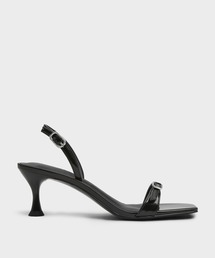 バックル スリングバックキトゥンヒール