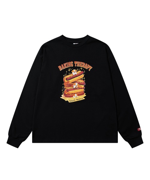 HOOK（フック）の「HOOK -original-　「HOOK BAKERY」シリーズ　ヴィンテージ風犬プリントロンTEE（Tシャツ/カットソー・メンズ・ブラック/ホワイト/グレー・X-LARGE/LARGE/MEDIUM）」の8枚目の写真