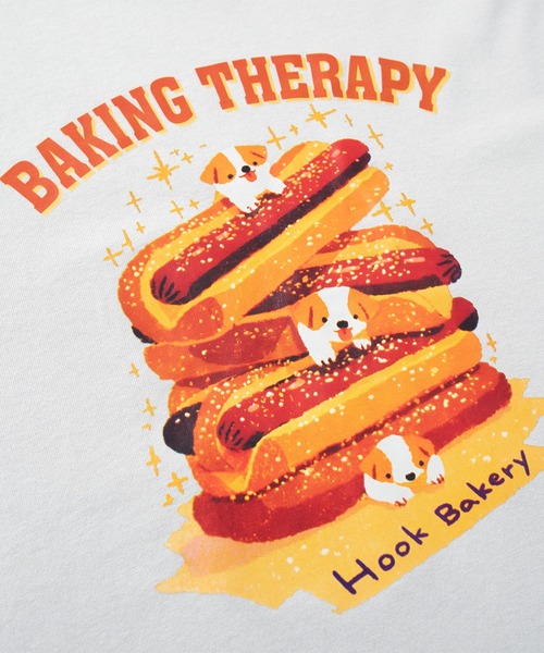 HOOK（フック）の「HOOK -original-　「HOOK BAKERY」シリーズ　ヴィンテージ風犬プリントロンTEE（Tシャツ/カットソー・メンズ・ブラック/ホワイト/グレー・X-LARGE/LARGE/MEDIUM）」の20枚目の写真