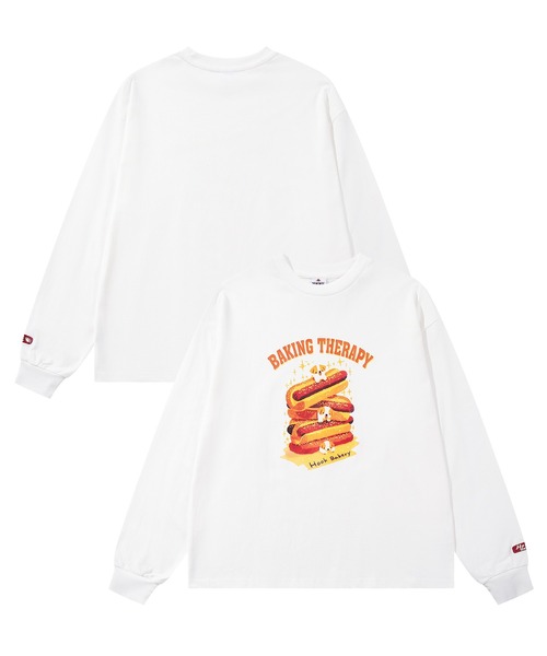 HOOK（フック）の「HOOK -original-　「HOOK BAKERY」シリーズ　ヴィンテージ風犬プリントロンTEE（Tシャツ/カットソー・メンズ・ブラック/ホワイト/グレー・X-LARGE/LARGE/MEDIUM）」の4枚目の写真
