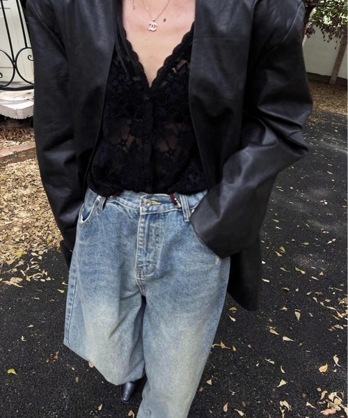 VIBGYOR(ヴィブジョー)の「【LAMPOON】レースカーディガン(カーディガン/ボレロ・レディース・ブラック/ホワイト・FREE)」の6枚目の写真