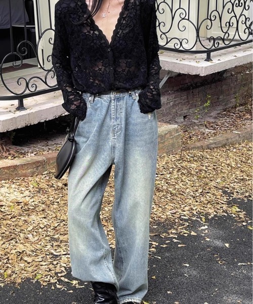 VIBGYOR(ヴィブジョー)の「【LAMPOON】レースカーディガン(カーディガン/ボレロ・レディース・ブラック/ホワイト・FREE)」の10枚目の写真