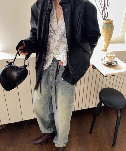 VIBGYOR(ヴィブジョー)の「【LAMPOON】レースカーディガン(カーディガン/ボレロ・レディース・ブラック/ホワイト・FREE)」の15枚目の写真