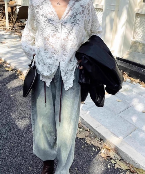 VIBGYOR(ヴィブジョー)の「【LAMPOON】レースカーディガン(カーディガン/ボレロ・レディース・ブラック/ホワイト・FREE)」の16枚目の写真