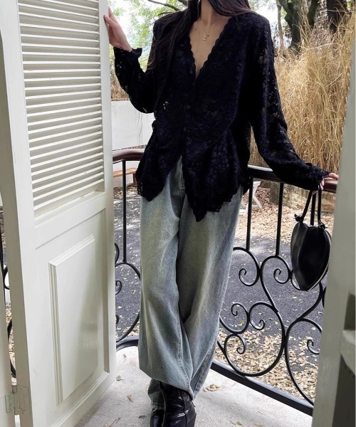 VIBGYOR(ヴィブジョー)の「【LAMPOON】レースカーディガン(カーディガン/ボレロ・レディース・ブラック/ホワイト・FREE)」の22枚目の写真