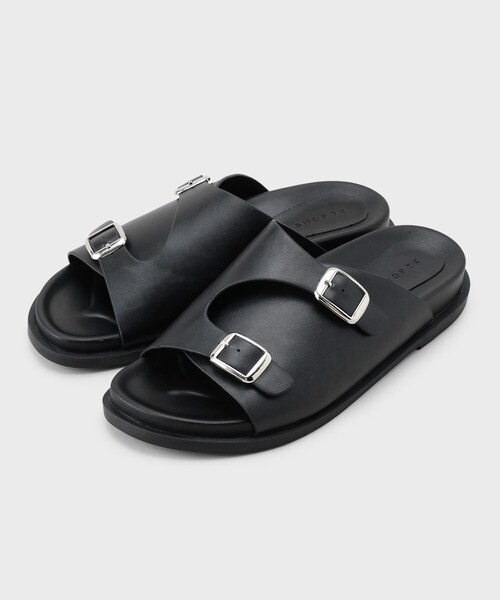 THE SHOP TK （ザ ショップ ティーケー ）の「バックルスライドサンダル（サンダル・メンズ・ブラック/ブラック系5・65/75）」の2枚目の写真