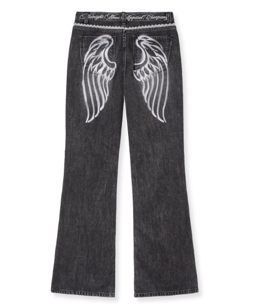 【MIDNIGHT MOVE】back pk pants ★韓国人気★ 追跡付 ☆韓国人気☆MIDNIGHT MOVE☆7 pk pants