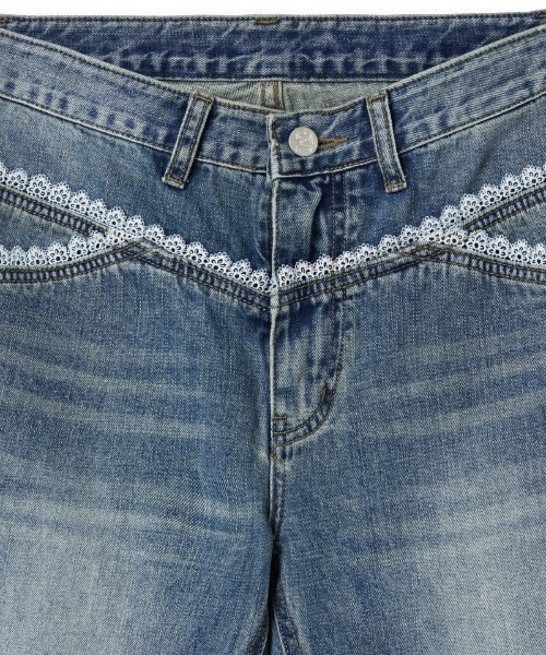 MIDNIGHT MOVE ■ Lace bt pants デニム A'GEM/9 × .kom 『MIDNIGHT MOVE/ミッドナイトムーブ』 LACE BT