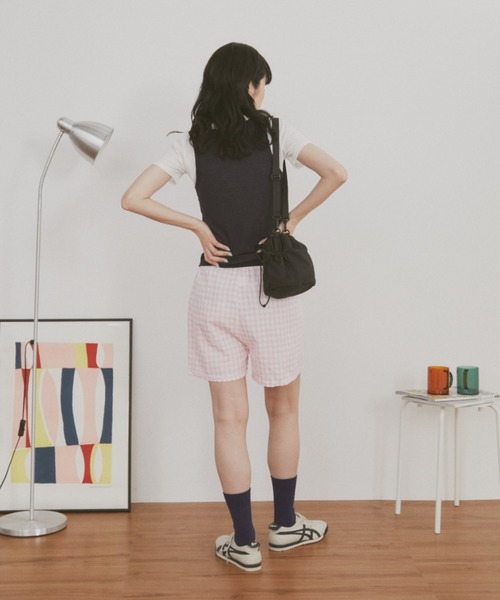 MERLOT(メルロー)の「オリジナルロゴギンガムチェックショートパンツ(その他パンツ・レディース・レッド/ブラック/ピンク・FREE)」の18枚目の写真