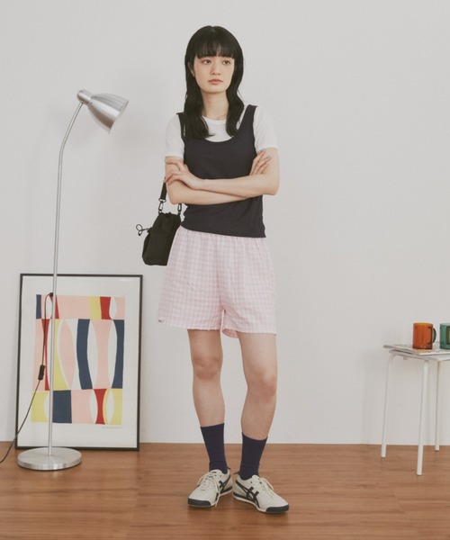 MERLOT(メルロー)の「オリジナルロゴギンガムチェックショートパンツ(その他パンツ・レディース・レッド/ブラック/ピンク・FREE)」の16枚目の写真