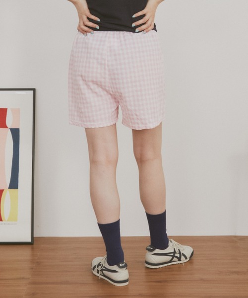 MERLOT(メルロー)の「オリジナルロゴギンガムチェックショートパンツ(その他パンツ・レディース・レッド/ブラック/ピンク・FREE)」の15枚目の写真