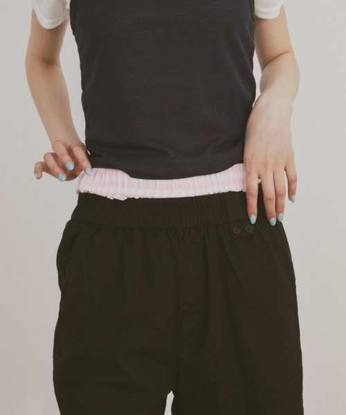 MERLOT(メルロー)の「オリジナルロゴギンガムチェックショートパンツ(その他パンツ・レディース・レッド/ブラック/ピンク・FREE)」の20枚目の写真