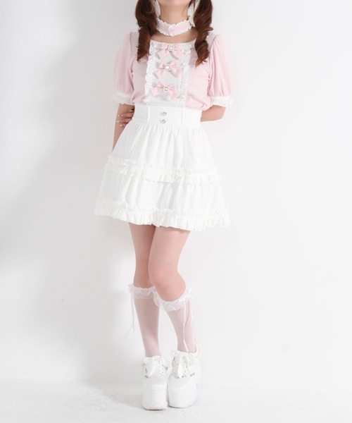 DearMyLove(ディアマイラブ)の「チョーカー付きリボンカットソー(Tシャツ/カットソー・レディース・ホワイト/ベビーピンク/ブラック・SMALL/MEDIUM/LARGE/LL/3L)」の11枚目の写真