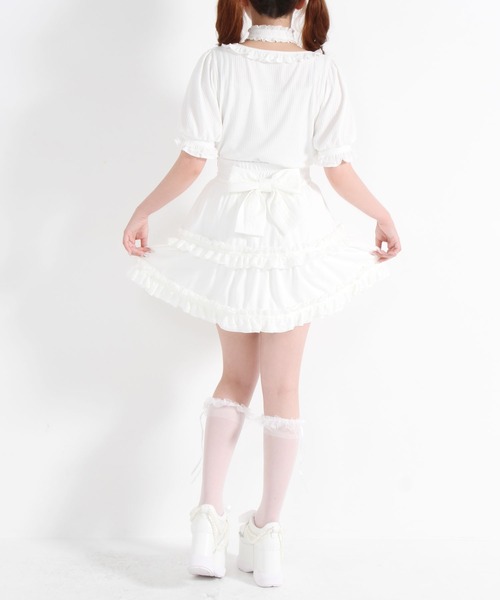 DearMyLove(ディアマイラブ)の「チョーカー付きリボンカットソー(Tシャツ/カットソー・レディース・ホワイト/ベビーピンク/ブラック・SMALL/MEDIUM/LARGE/LL/3L)」の15枚目の写真