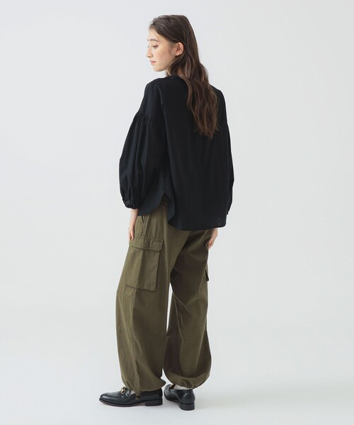 B:MING by BEAMS（ビーミングバイビームス）の「【洗える】ネック レース ブラウス（S～M）（シャツ/ブラウス・レディース・ブラック/オフホワイト・MEDIUM/SMALL）」の15枚目の写真