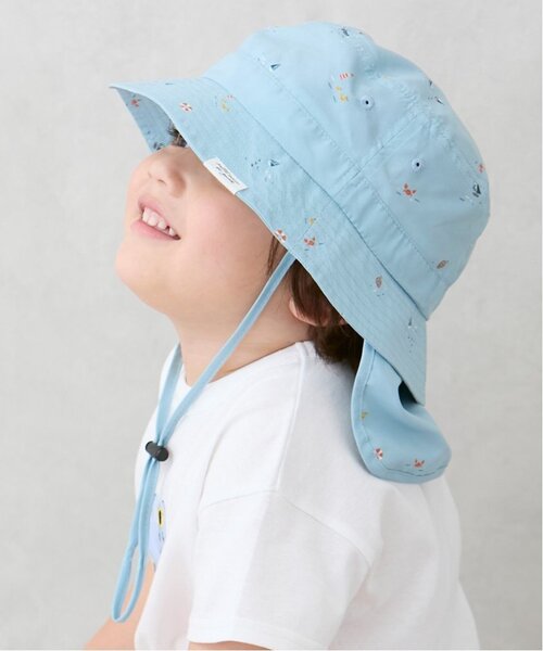 petit main(プティマイン)の「総柄サファリハット(ハット・キッズ・アイボリー/ライトベージュ/ネイビー/ターコイズブルー系・52cm/50cm/54cm)」の14枚目の写真