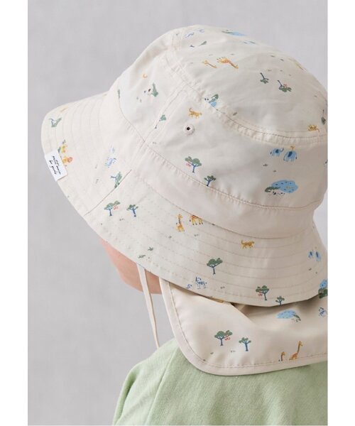 petit main(プティマイン)の「総柄サファリハット(ハット・キッズ・アイボリー/ライトベージュ/ネイビー/ターコイズブルー系・52cm/50cm/54cm)」の20枚目の写真