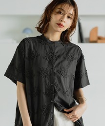 studio CLIP | 3Dレースハーフスリーブシャツ(シャツ/ブラウス)