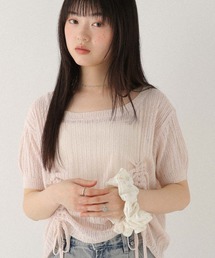 透かし編み」に該当するレディースのニット/セーター（ピンク