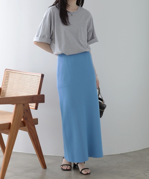 SUNFLOWER EIGHT(サンフラワーエイト)の「ルーズフィットポケットTシャツ(Tシャツ/カットソー・レディース・チャコール/グレー/ブラック/ホワイト・S/L/M)」の5枚目の写真
