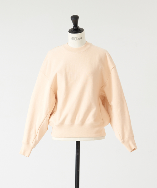 DESIGNWORKS（デザインワークス）の「裏毛ショート丈プルオーバー（Tシャツ/カットソー・レディース・グレイッシュベージュ/オレンジ・38）」の6枚目の写真