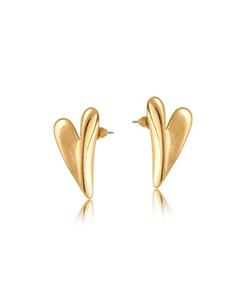 big metal london(ビッグメタルロンドン)の「【金属アレルギー対応】スタッドピアス CASSIA FOLDED HEART STUD(ピアス(両耳用)・レディース・ゴールド・FREE)」の3枚目の写真